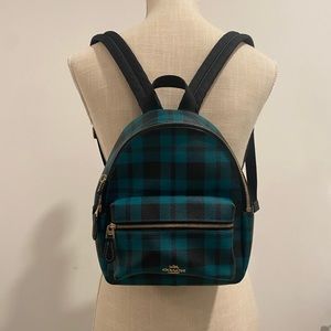 Mini Coach Backpack Riley Plaid Colorway